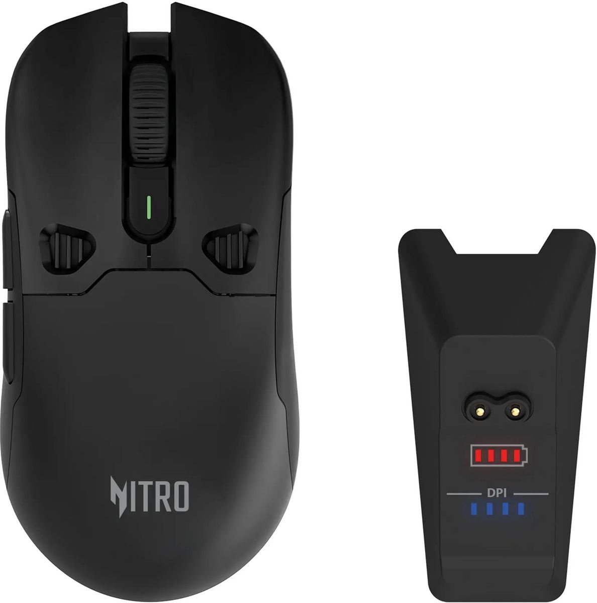 Мышь беспроводная Acer Nitro OMR404, игровая, Bluetooth/Радио, оптическая, USB, 6400dpi, черный [zl.mceee.02t]